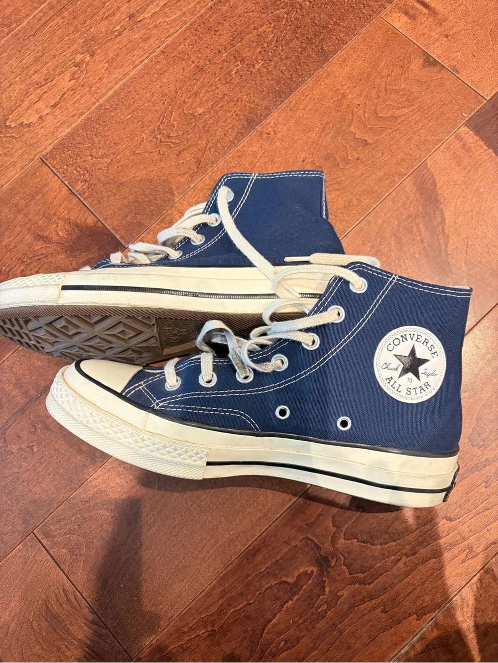 Converse Kids High-Top Sneakers in Navy and White